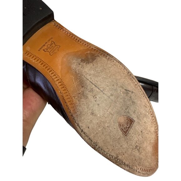 Stacy Baldwin Leather Dark Brown Men's Cap Toe Dress Shoes Size 12 sku 2625 - Picture 14 of 14